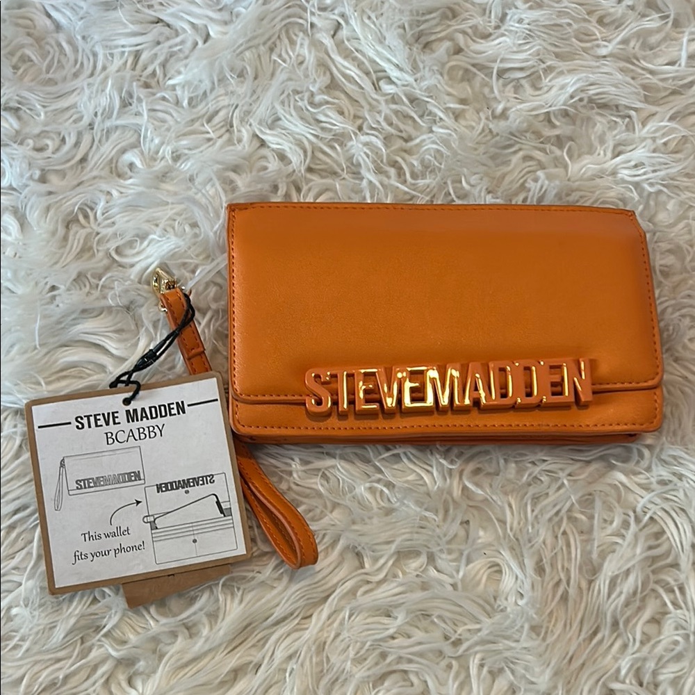 NWT, Steve Madden, Vibrant Orange Wallet
